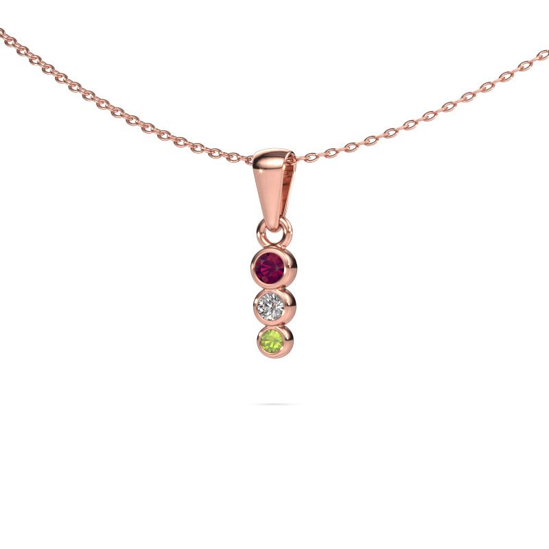 Hanger Felica 585 rosé goud rhodoliet 2.7 mm