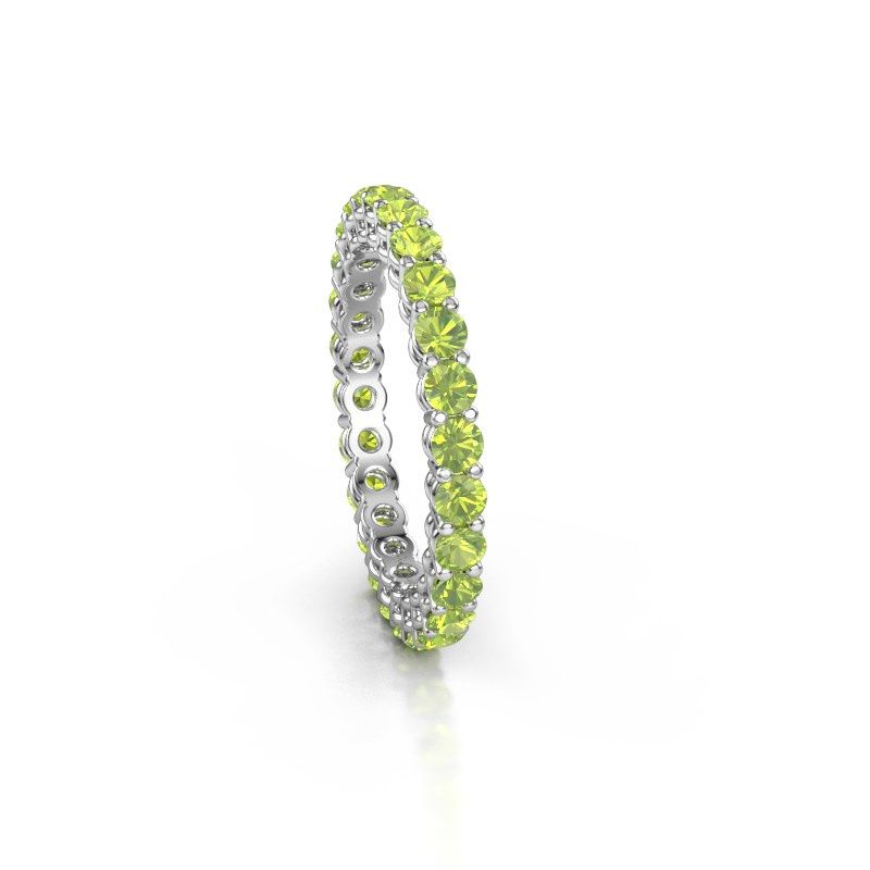 Image of Stackable ring Michelle full 2.4 950 platinum peridot 2.4 mm