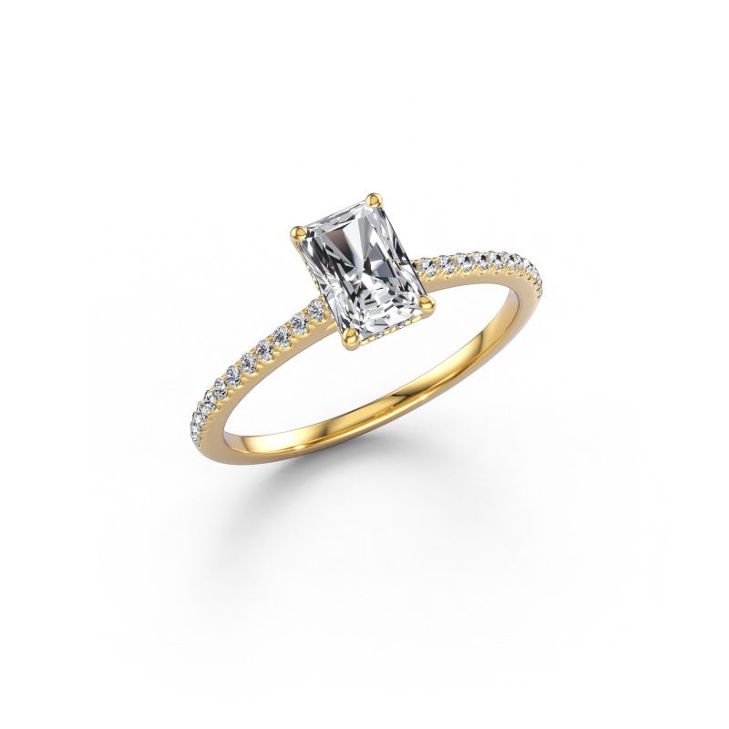 Engagement ring Sophie RAD 585 gold lab grown diamond 0.96 crt