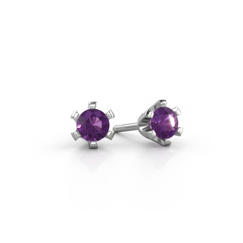 Ohrsteckers Shana 950 Platin Amethyst 4 mm