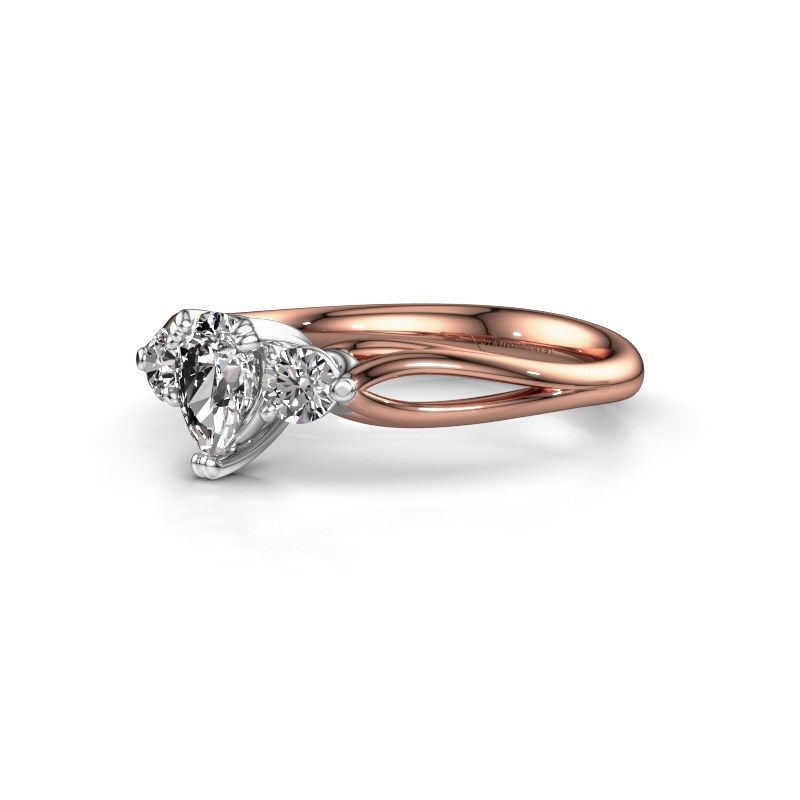 Afbeelding van Verlovingsring Amie per 585 rosé goud diamant 0.65 crt