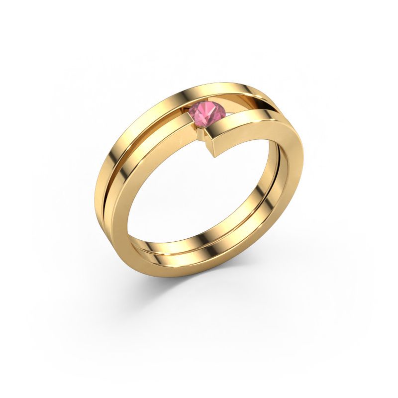 Ring Nikia 585 gold tourmaline pink 3.4 mm