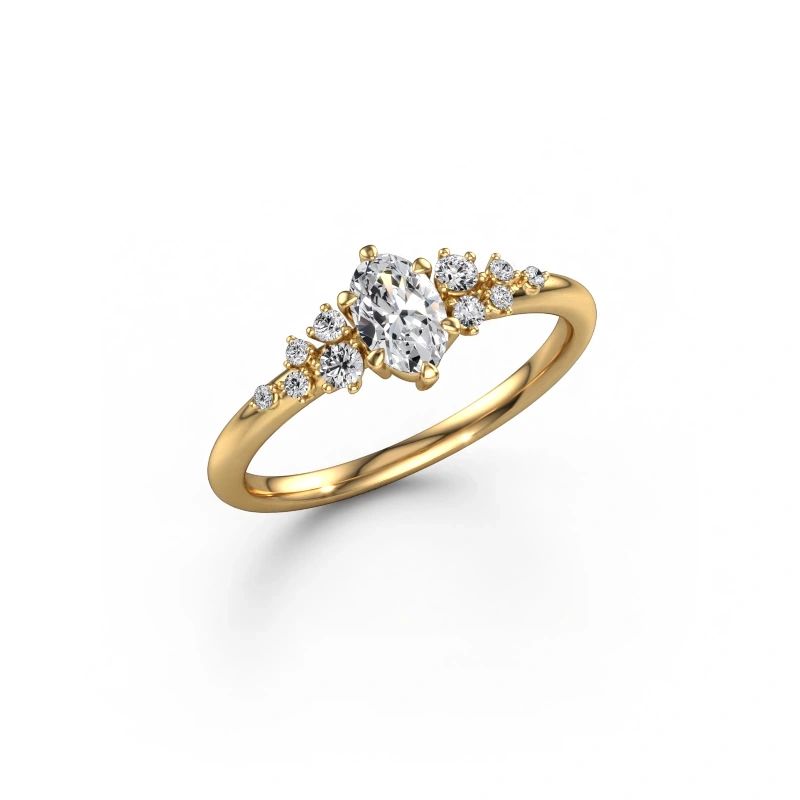 Engagement ring Royce OVL 585 gold lab grown diamond 0.40 crt