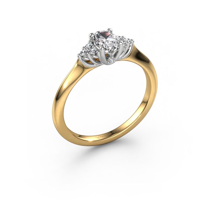 Engagement ring Felipa OVL 585 gold lab grown diamond 0.503 crt