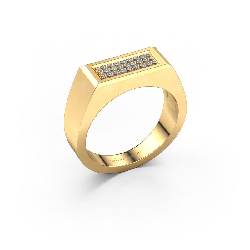 Men's ring Dree 6 585 gold lab grown diamond 0.16 crt