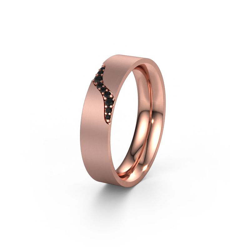 Ehering WH2100L46BM 585 Roségold Schwarz Diamant ±6x2 mm