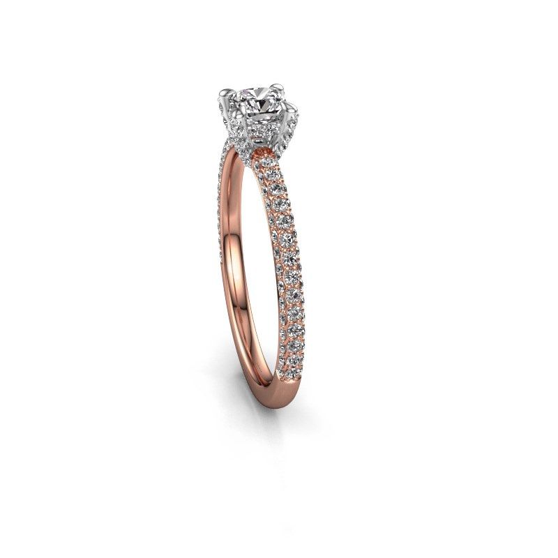 Image of Engagement ring saskia 2 cus<br/>585 rose gold<br/>diamond 0.922 crt