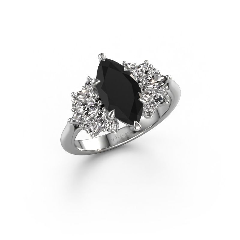 Verlovingsring Jaimie 950 platina zwarte diamant 2.644 crt