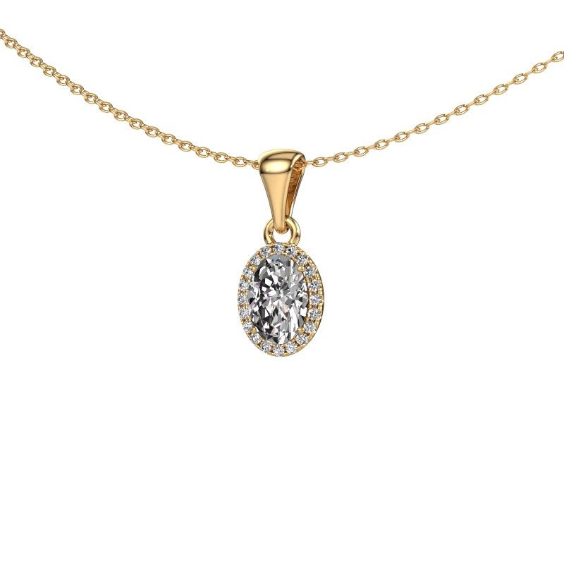 Anhänger Seline ovl 585 Gold Lab-grown Diamant 0.800 crt