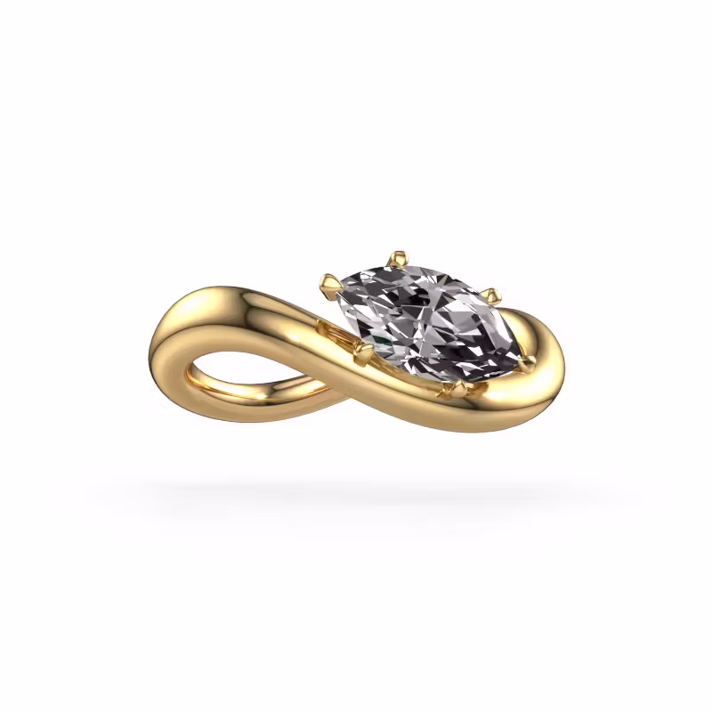 Engagement ring Chloe MRQ 585 gold diamond 1.00 crt