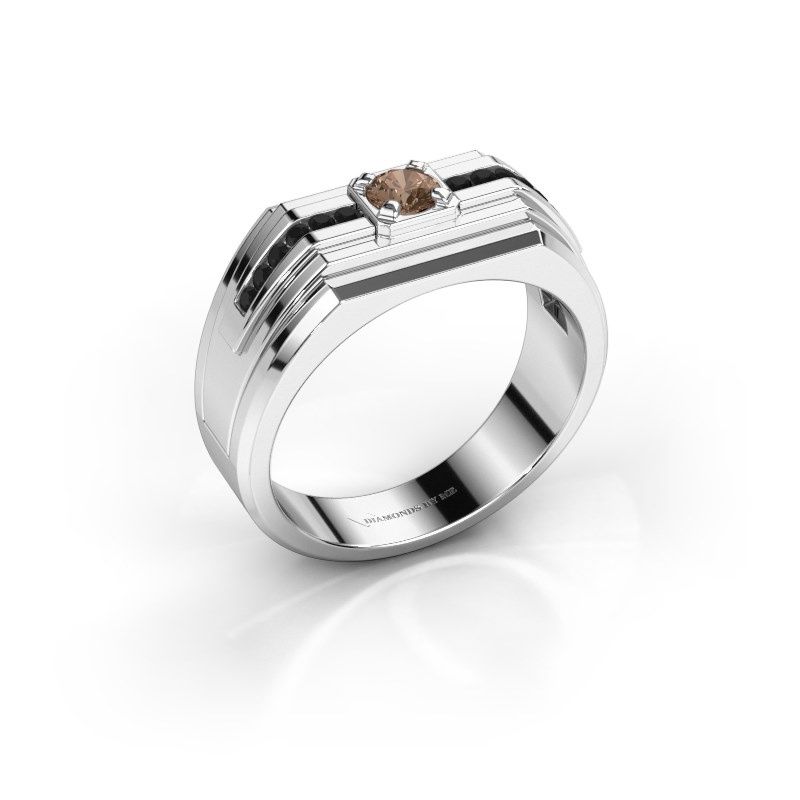 Image de Bague pour homme Oliver<br/>950 platine<br/>Diamant brun 0.466 crt