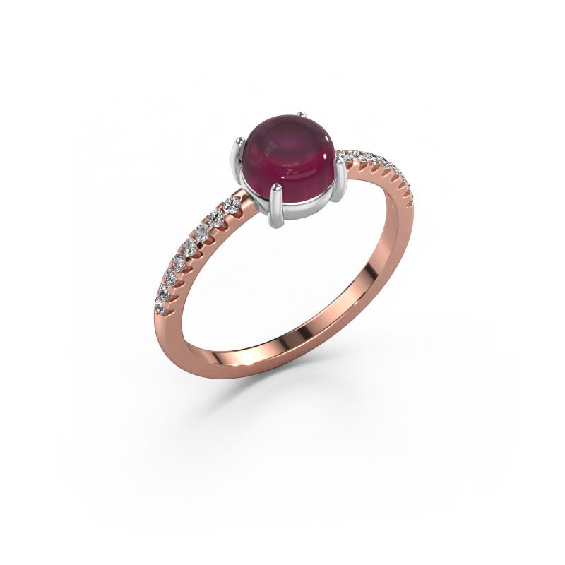 Ring Cathie 585 Roségold Rhodolit 6 mm
