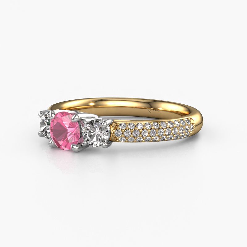 Image of Engagement Ring Marielle Rnd<br/>585 gold<br/>Pink sapphire 5 mm