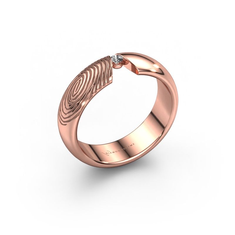 Ehering Leonila 585 Roségold ±5,5x1.8 mm Diamant