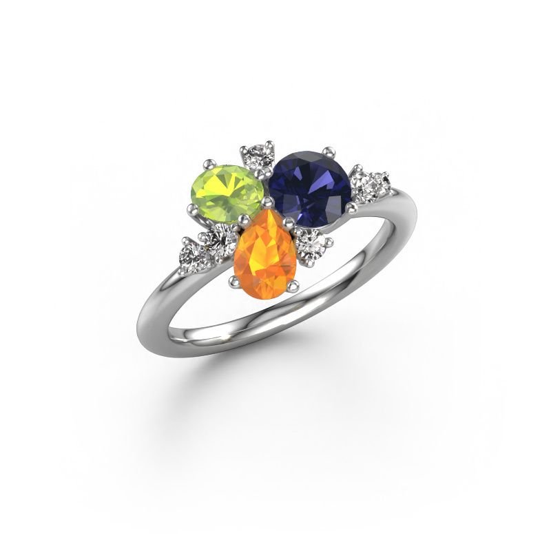 Ring Anja 950 Platin Saphir 5.4 mm