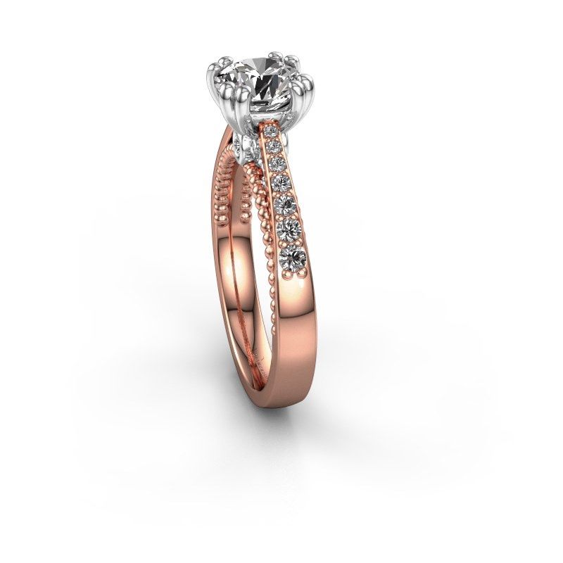 Afbeelding van Verlovingsring Rozella<br/>585 rosé goud<br/>diamant 1.218 crt