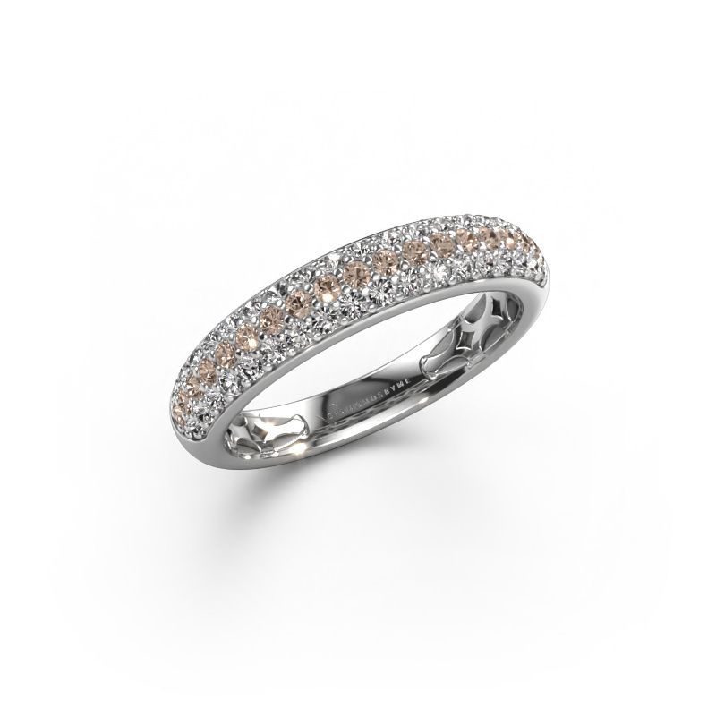 Ring Emely 4 950 platinum brown diamond 0.626 crt