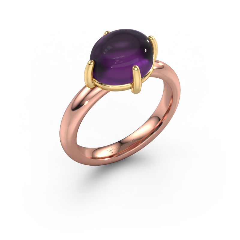 Ring Melodee 585 rosé goud amethist 10x8 mm
