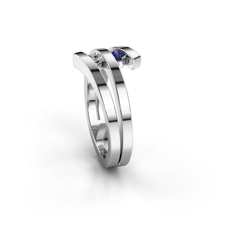 Image de Bague Synthia<br/>585 or blanc<br/>Saphir 2.5 mm