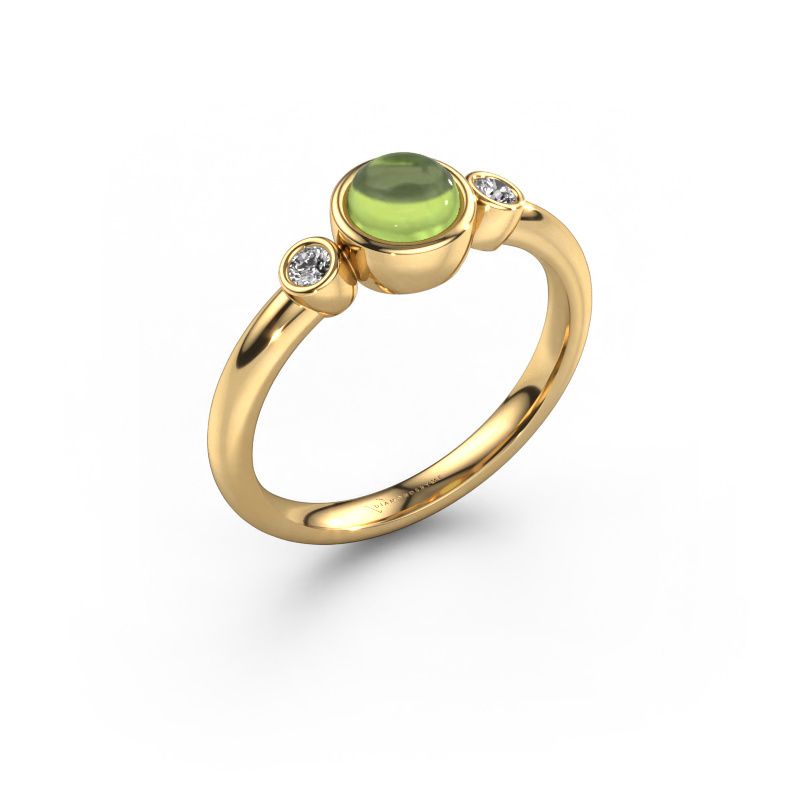 Bague Muriel 585 or jaune péridot 5 mm