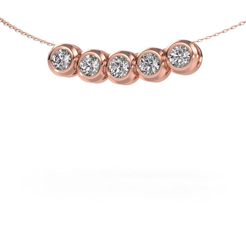 Ketting Kim 5 585 rosé goud lab-grown diamant 1.25 crt