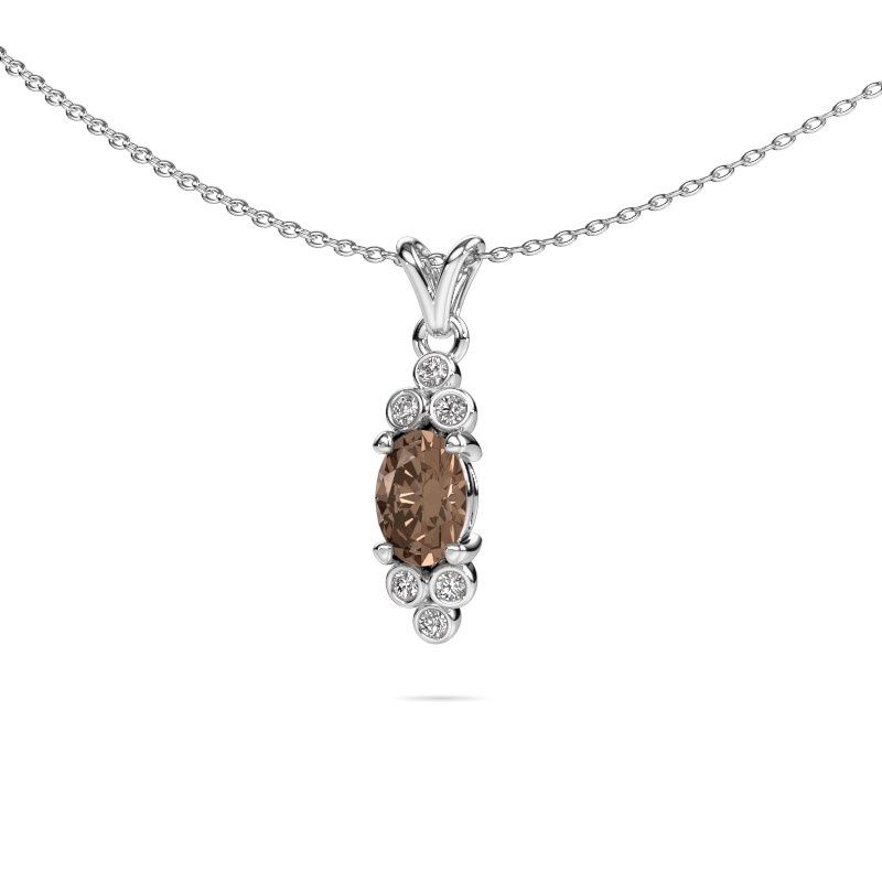 Pendant Lucy 2 950 platinum brown diamond 0.790 crt