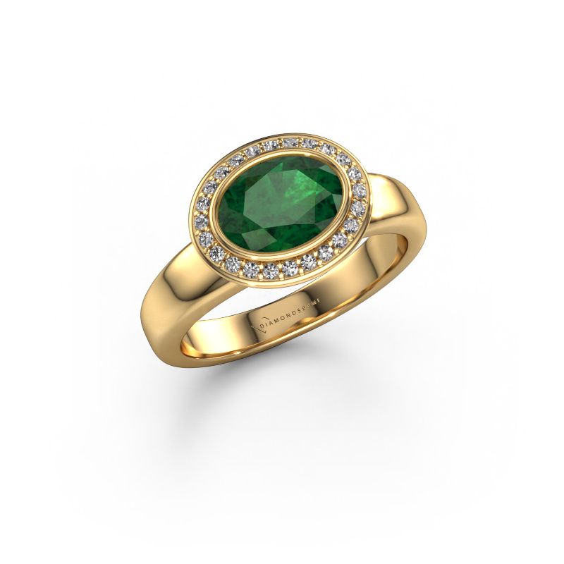 Ring Salena 585 Gold Smaragd 8x6 mm