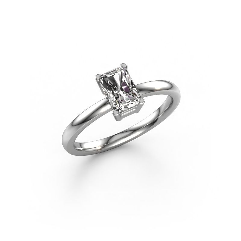 Verlobungsring Denita 1 RAD 585 Weißgold custom diamant 6.5x4.5 mm