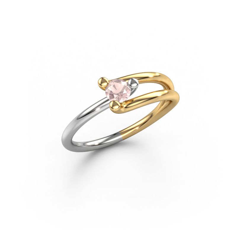 Ring Roosmarijn 585 gold morganite champagne 3.7 mm