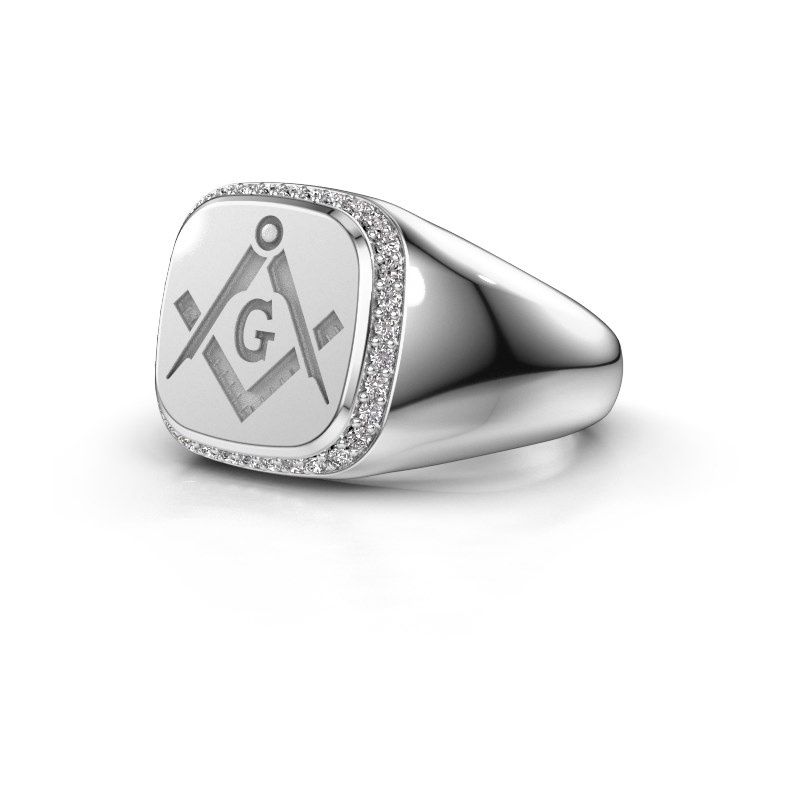 Afbeelding van Heren ring Johan<br/>950 platina<br/>Lab-grown diamant 0.255 crt