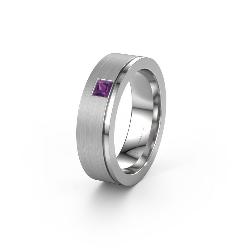 Wedding ring WH0550L16CMP 950 platinum amethyst ±6x2.2 mm