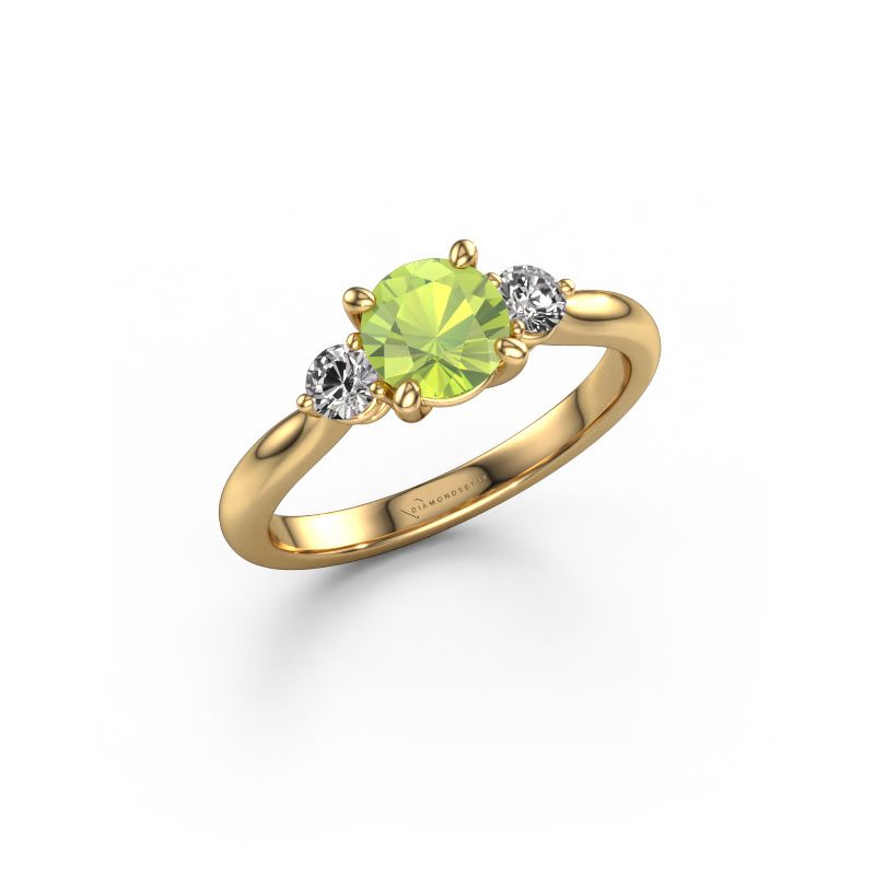 Verlobungsring Lieselot RND 585 Gold Peridot 6.5 mm