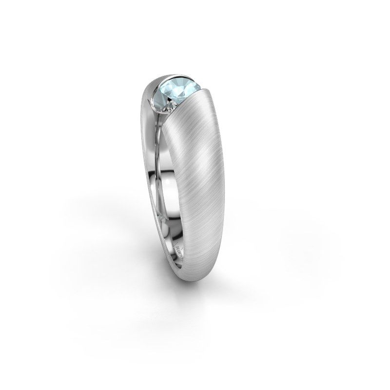 Image of Ring Hojalien 1<br/>585 white gold<br/>Aquamarine 4.2 mm
