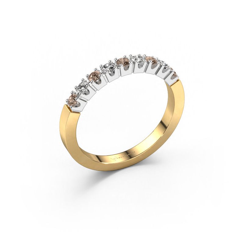 Bague Dana 9 585 or jaune diamant brun 0.27 crt