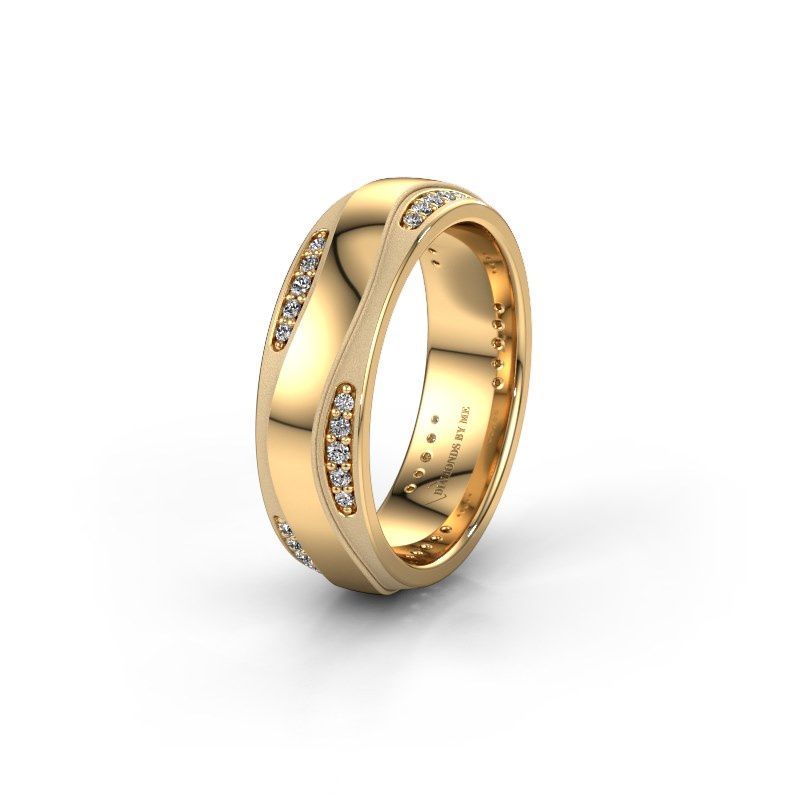 Image of Wedding ring WH2062L26BM<br/>585 gold ±6x2 mm<br/>Zirconia