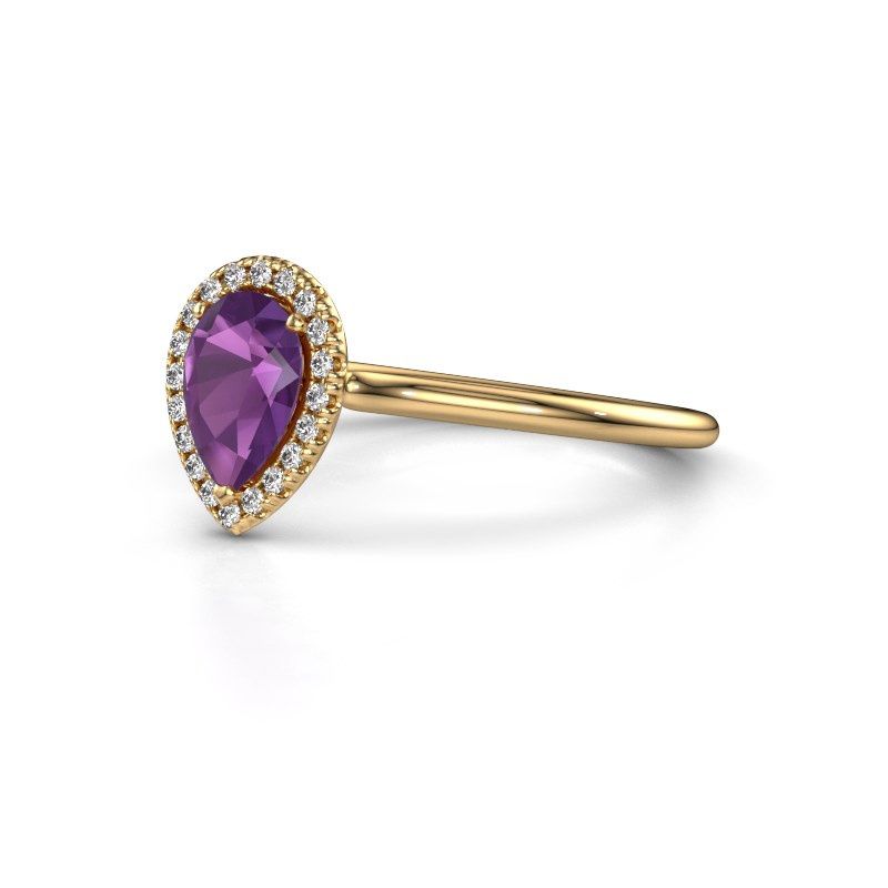 Image of Engagement ring seline per 1<br/>585 gold<br/>Amethyst 7x5 mm