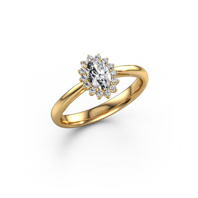 Engagement ring Tilly ovl 1 585 gold lab grown diamond 0.40 crt