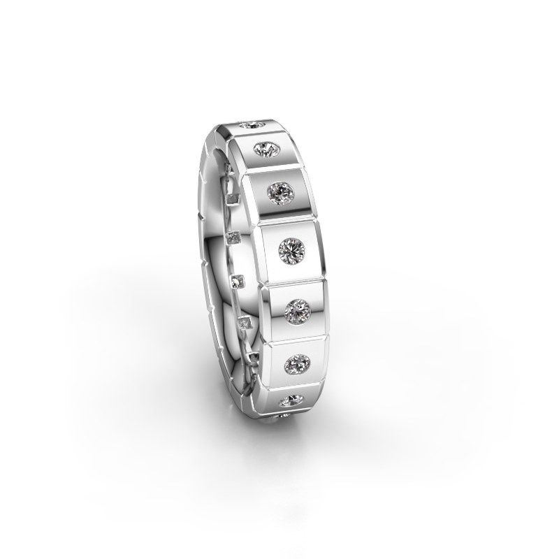Image of Weddings ring WH2055L15DP<br/>585 white gold ±5x2.4 mm<br/>Diamond