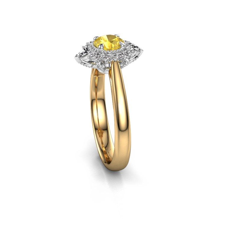 Image of Engagement ring Susan 585 gold yellow sapphire 5 mm