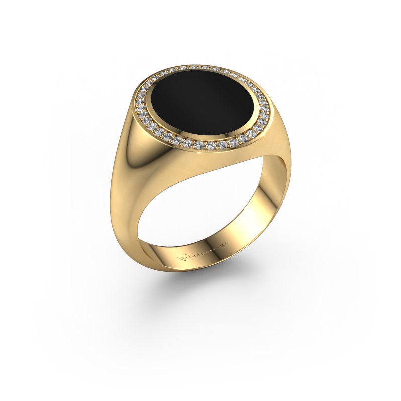 Chevalière Adam 3 585 or jaune onyx 13x11 mm