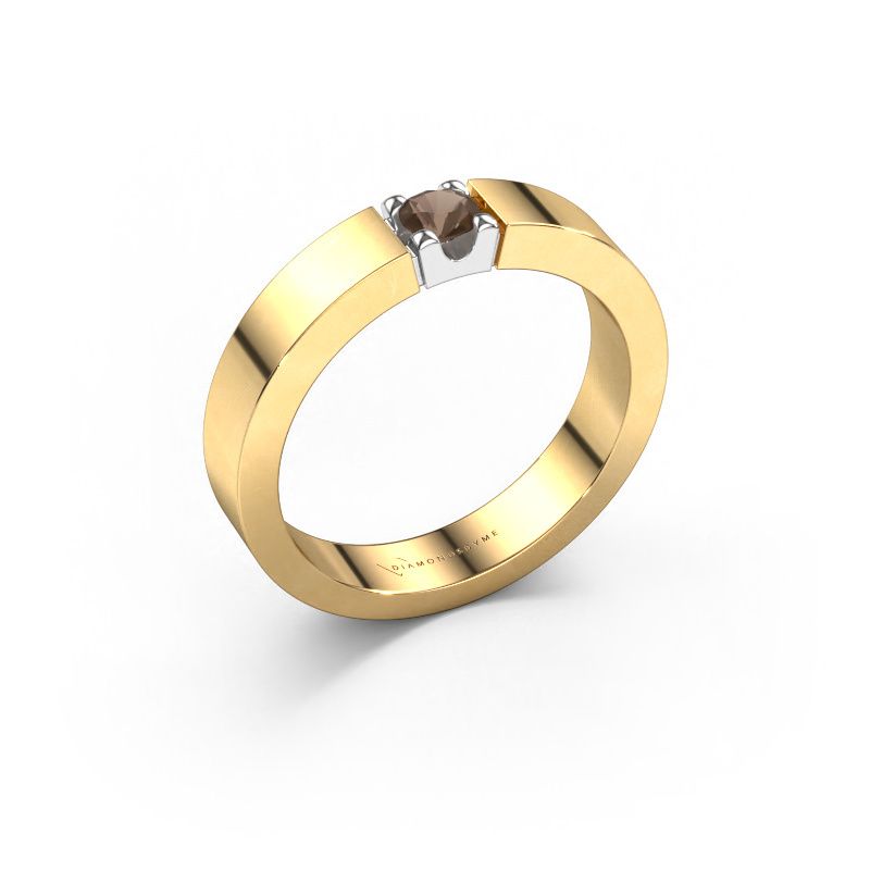 Ring Dana 1 585 gold smokey quartz 3.7 mm