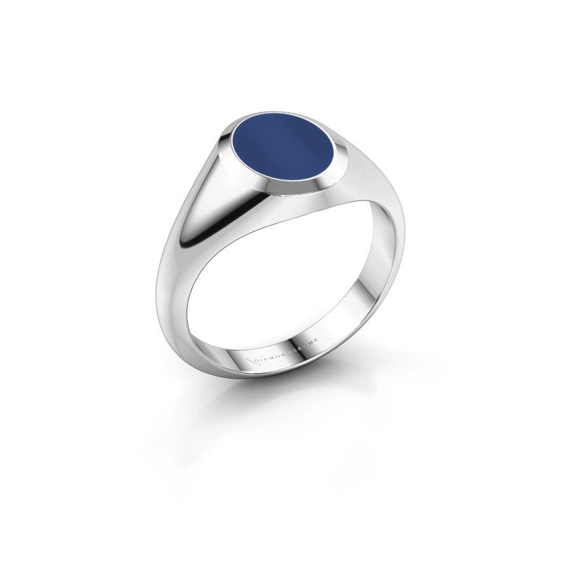 Afbeelding van Pinkring Herman 1<br/>950 platina<br/>Lapis lazuli 10x8 mm