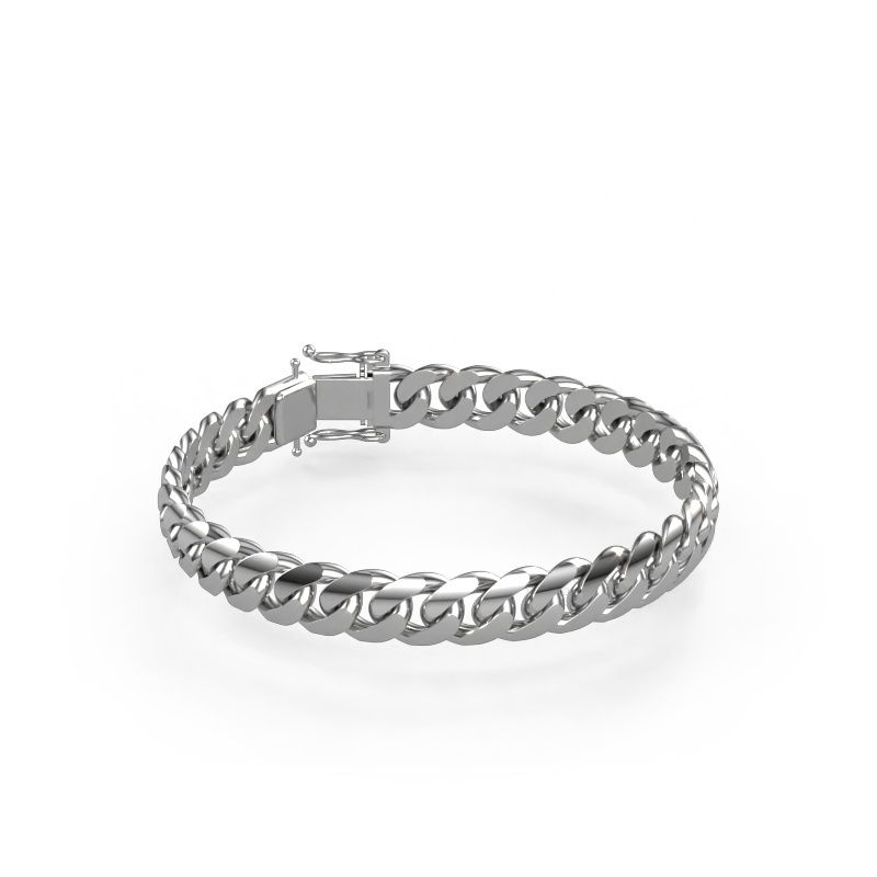 Cuban bracelet ±0.39 in 585 white gold