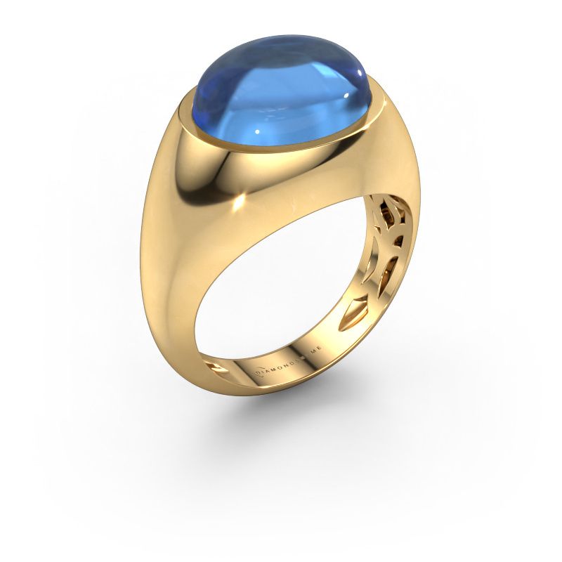 Ring Laurien 585 gold blue topaz 12x10 mm