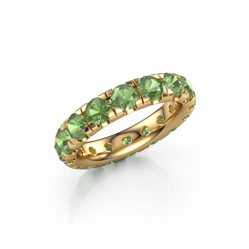 Vorsteckring Jackie 4.0 585 Gold Turmalin grün 4 mm