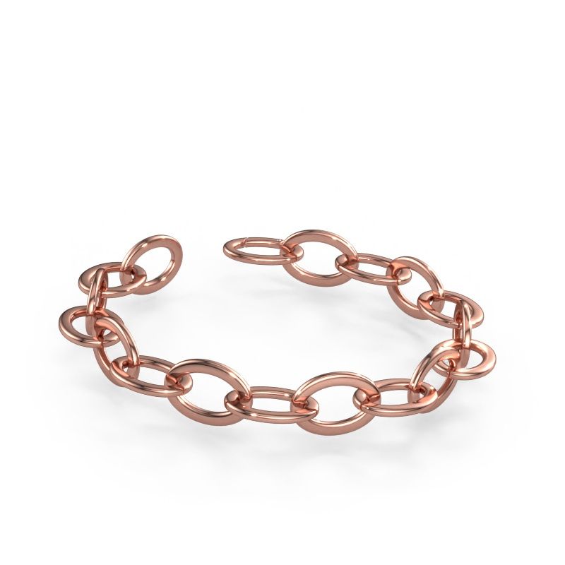 Bracelet Oval link 5 15mm 585 rose gold ±0.6 in
