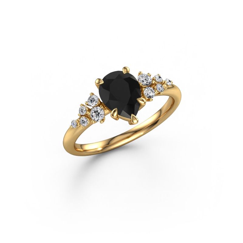 Engagement ring Royce PER 585 gold black diamond 1.453 crt