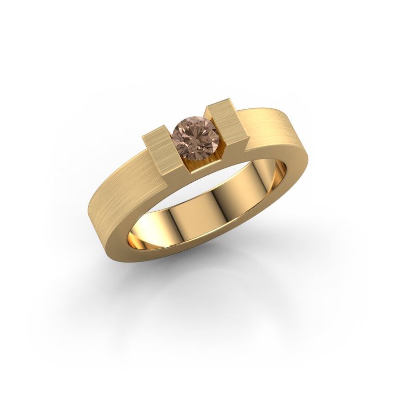 Afbeelding van Ring Leena 1<br/>585 goud<br/>Bruine diamant 0.30 crt