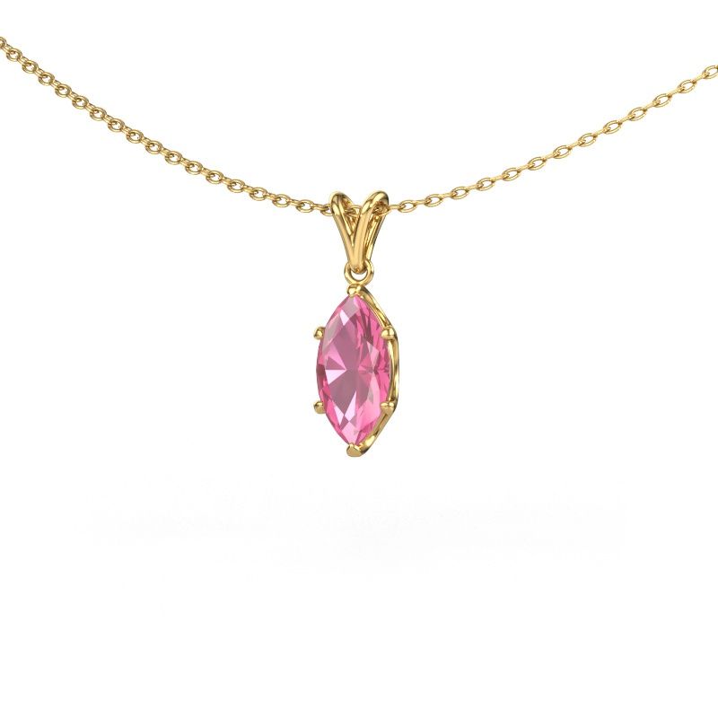 Pendentif Sam MRQ 585 or jaune saphir rose 10x5 mm
