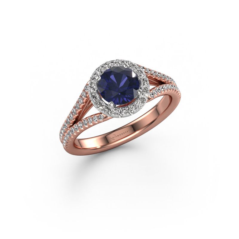 Bague de fiançailles Verla rnd 2 585 or rose saphir 6.5 mm